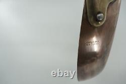 Vintage French 1830 Mauviel 12 Copper Cooking Frying Pan Skillet w Brass Handle