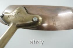 Vintage French 1830 Mauviel 12 Copper Cooking Frying Pan Skillet w Brass Handle