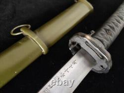 Vintage Japanese Army Military Sword Samurai Katana Copper Handle