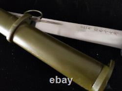 Vintage Japanese Army Military Sword Samurai Katana Copper Handle