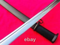 Vintage Japanese Samurai Sword Katana Carbon Steel Blade Brass Handle & Sheath