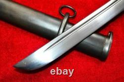 Vintage Japanese Sword Katana Samurai Signed Blade Brass Handle Free Shipping