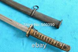 Vintage Japanese Sword Samurai Katana Sharpen Steel With Brass Handle & Sheath
