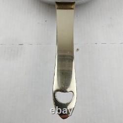 Vintage Kuhn Rikon Duromatic Skillet 10 Stainless Steel 18/10 Brass Handles