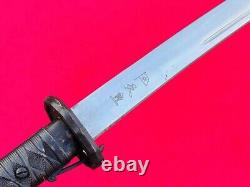 Vintage Military 95 Type Japanese Sword Samurai Katana Signed Blade Brass Handle