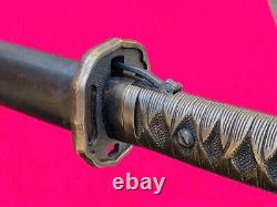 Vintage Military Army Nco. Sword Japanese Samurai Katana Sign Blade Brass Handle