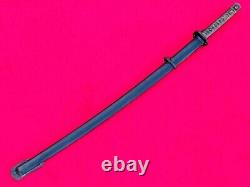 Vintage Military Army Nco Sword Japanese Samurai Katana Signed Edge Brass Handle