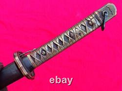Vintage Military Japanese Army Nco Sword Katana Saber Brass Handle Serial Number