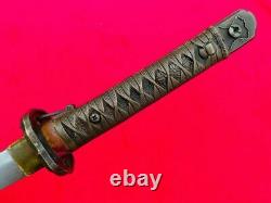 Vintage Military Japanese Army Nco Sword Sabre Katana Brass Handle Steel Saya