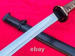 Vintage Military Japanese Army Sabre Sword Samurai Katana Brass Handle With Number