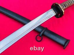 Vintage Military Japanese Army Sword Blade Samurai Katana Brass Handle With Number