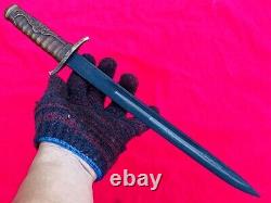 Vintage Military Japanese Navy Short Sword Dagger Tanto Knife Brass Handle Saya