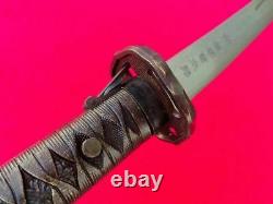 Vintage Military Japanese Nco Sword Saber Sign Blade Samurai Katana Brass Handle