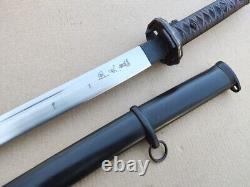 Vintage Military Japanese Sword Samurai Katana Sign Blade Brass Handle With Number