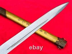 Vintage Military Japanese Tanto Sword Air Force Marked Blade Brass Eagle Handle
