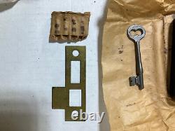 Vintage NOS Brass Corbin Inside Door Handle Lock set Skeleton Key EA 602 048 1/2