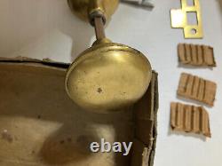Vintage NOS Brass Corbin Inside Door Handle Lock set Skeleton Key EA 602 048 1/2
