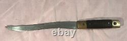 Vintage RARE Dexter Knife Brass Wood Handle 7 3/4 Blade Estate Find As Found