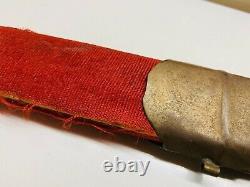 Vintage Set Of 2 Brass Handle Camel Head Swords Red Sheaths Made In India 36