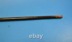Vintage Stag Antler Horn Handle Walking Stick Cane Wood Steel Brass