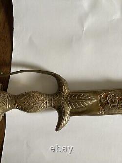 Vintage Sword (Faqur Singh & Clock Tower Wedding Sword- Brass Handle & Sheath)