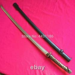 Vintage Sword Japanese Samurai Katana High Carbon Steel Brass Handle With Sheath