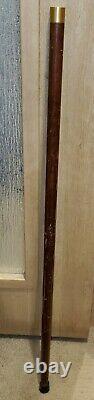 Vintage Walking Stick/Cane Brass Handle Nude Lady with Knife Sword