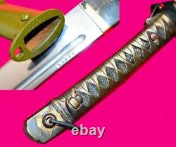 WW2 WWII Military Japanese NCO Sword Saber Katana Brass Handle repro S. Number