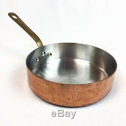 William Sonoma Mauviel Copper 8 Saute Cooking Pan Stainless Steel Brass Handle