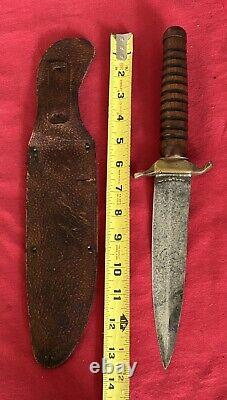 Ww2 Theater Knife From A Sword Blade & Custom Mahagany Handle & Brass Guard