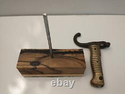 Yataghan French Sword Bayonet Handle on Exotic Wood Base for Display
