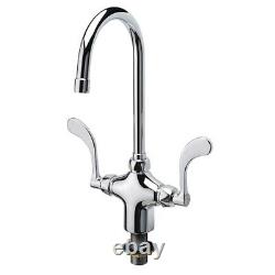 Zurn Z826B4-XL Double Lab Faucet with 5-3/8 Gooseneck and 4 Wrist Blade Handle